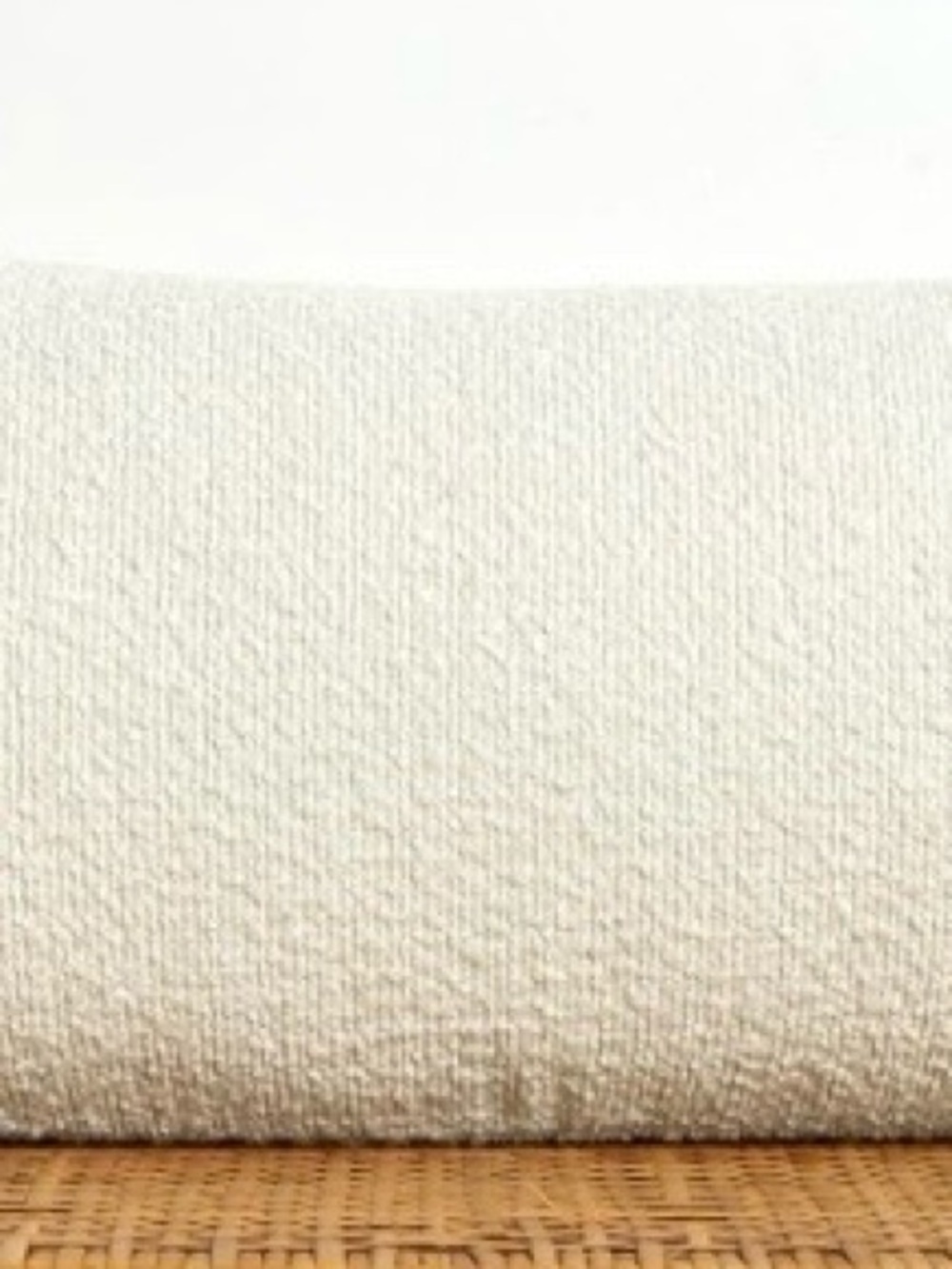 Boucle Lumbar Pillow Cover Rectangular 16x24” CREAM - Picture 10 of 11